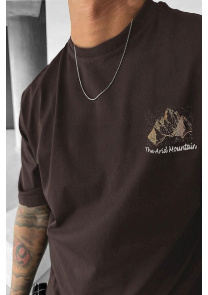 Erkek Arid Mountain Oversize Kahverengi Salas Boyfriend T-Shirt fiyatları