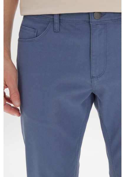 ALTINYILDIZ CLASSICS Erkek Petrol Slim Fit Dar Kesim 5 Cep Armürlü Esnek Pantolon