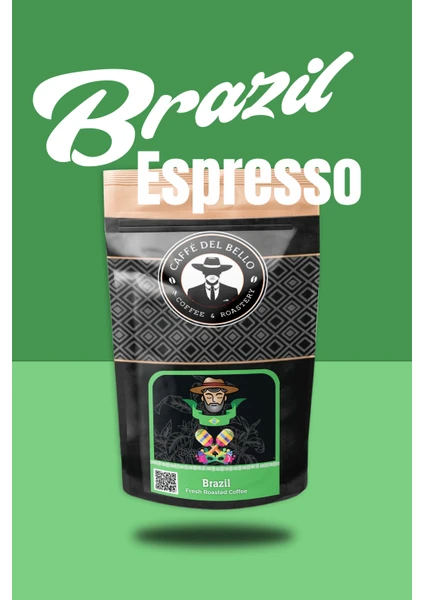 Caffe Del Bello Brezilya Espresso Kahve 250 Gr. (Çekirdek Veya Öğütülmüş)