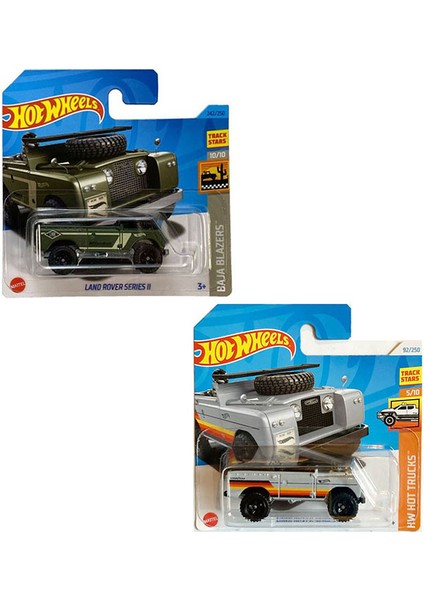 Land Rover Series Iı 2 Araç Set - Yeşil & Gri(1/64)