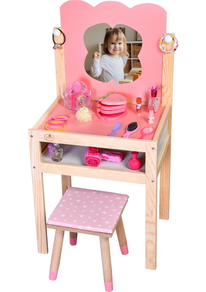 Ahşap Çocuk Makyaj Masası