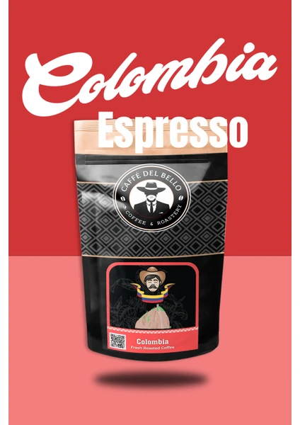 Caffe Del Bello Kolombiya Espresso Kahve 250 Gr. (Çekirdek Veya Öğütülmüş)