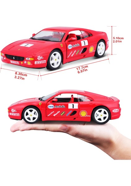 Hem Oyuncak Hem Koleksiyon: 1:24 Ferrari F355 Challenge Metal Araba