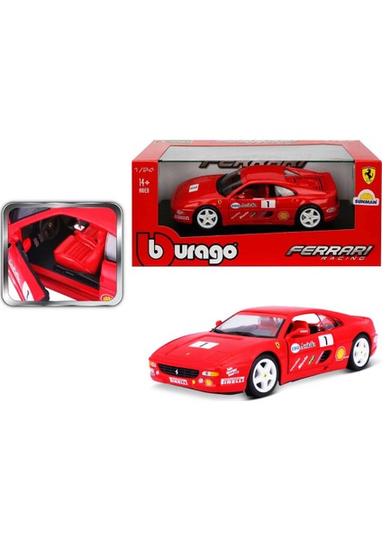 Hem Oyuncak Hem Koleksiyon: 1:24 Ferrari F355 Challenge Metal Araba