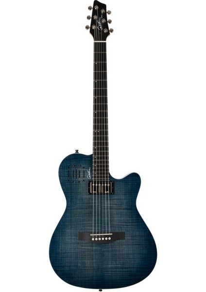 A6 Ultra Denim Blue Flame Elektro Akustik Gitar