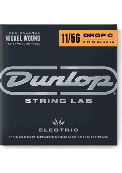 Jim Dunlop DEN1156DC Eg-Nkl Drop C 11/56 Elektro Gitar Teli