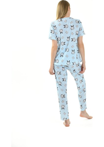 Panda Baskı Kadın Pijama Takımı fiyatları