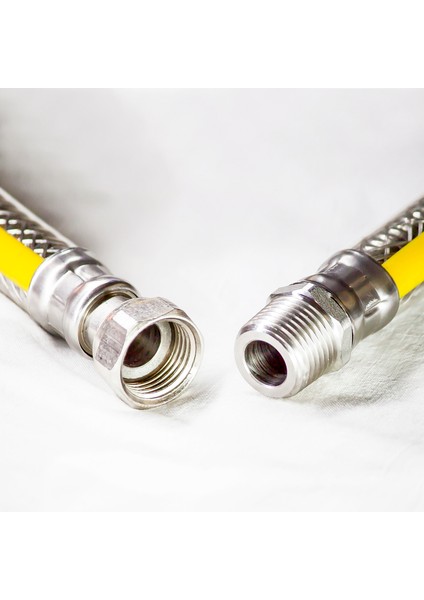 200 cm Doğal Gaz Flex Ocak Fırın Hortumu (Yeni Tip Örgülü)