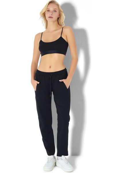 Kadın Siyah Iki Iplik Eşofman Altı 2721