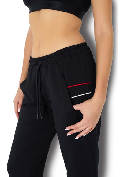 Kadın Siyah Iki Iplik Eşofman Altı 2721 modelleri