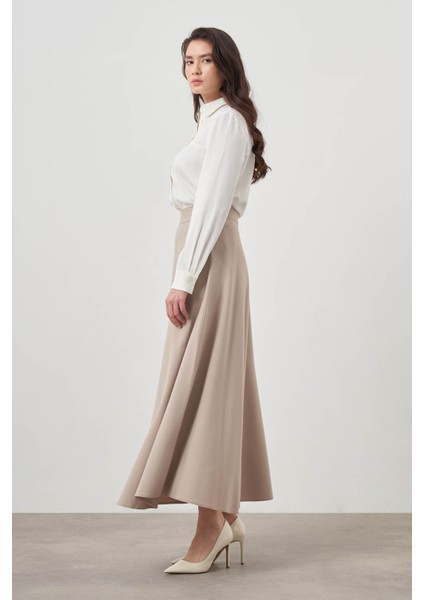 Bsc Kloş Bej Etek modelleri