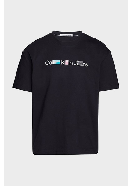 Pamuklu Relaxed Fit Bisiklet Yaka T Shirt J30J325195BEH Erkek T Shirt J30J325195 Beh fırsatları