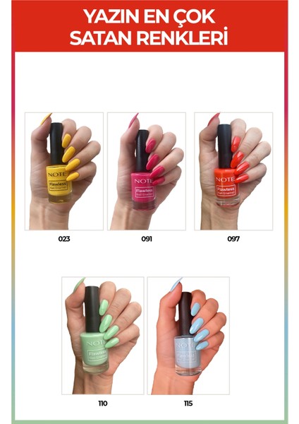 Note Cosmetics Nail Flawless 5'li Yazın En Çok Satanları Oje Seti