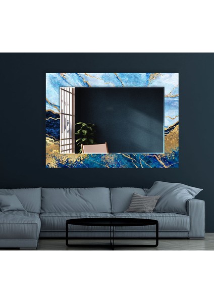 Mermer Desenli Temperli Cam Duvar Aynası fiyatları