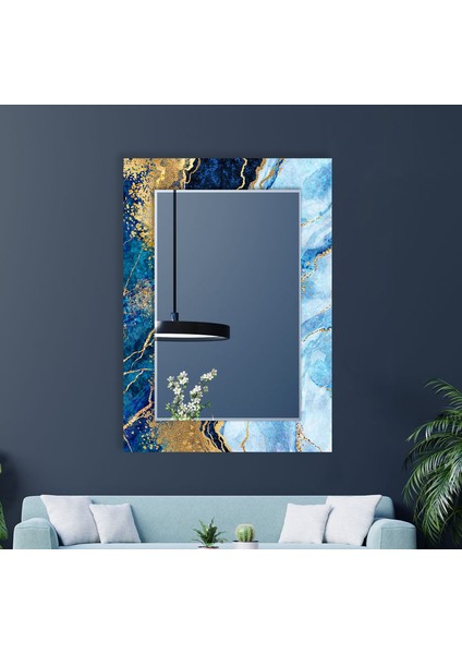 Mermer Desenli Temperli Cam Duvar Aynası fırsatları