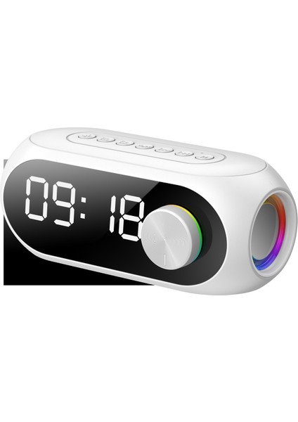 Çok Fonksiyonlu Bluetooth Hoparlör Kablosuz Ayna Saati Küçük Ses Subwoofer (Yurt Dışından)