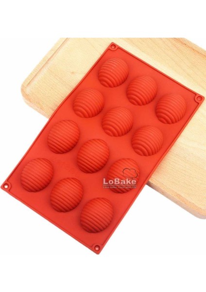 Muffin Kalıbı Üstü Çizgili Yarım Yumurta