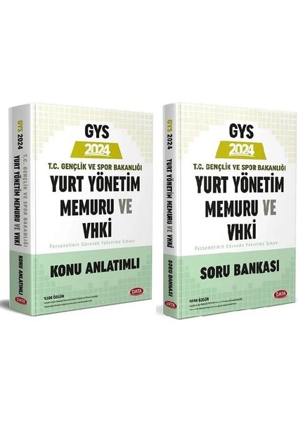 2024 Gys Gençlik ve Spor Bakanlığı Yurt Yönetim Memuru ve Vhki Konu + Soru 2 Li Set