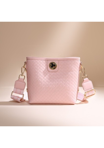 Kadınlar Için Çantalar 2023 Yeni Dokuma Kilit Kova Çanta Kadınlar Için Sınır Ötesi Dış Ticaret Moda Büyük Kapasiteli Tek Omuz Crossbody Çanta (Yurt Dışından)