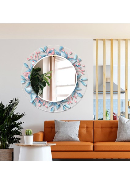 Şeffaf Desenli Temperli Cam Duvar Aynası modelleri