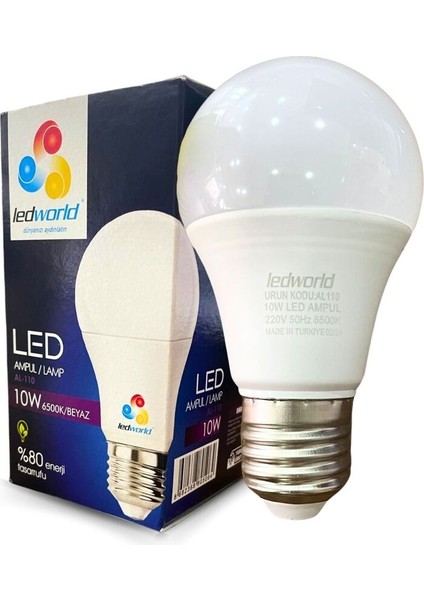LED Ampul 10W 1000 Lümen 6500 Kelvin -Beyaz