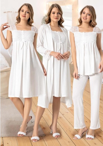 42200 Lohusa 4 Lü Pijama Gecelik Sabahlık Tk