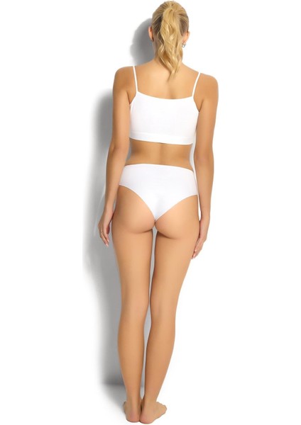 Kadın Beyaz Lazer Kesim Bikini 698 modelleri
