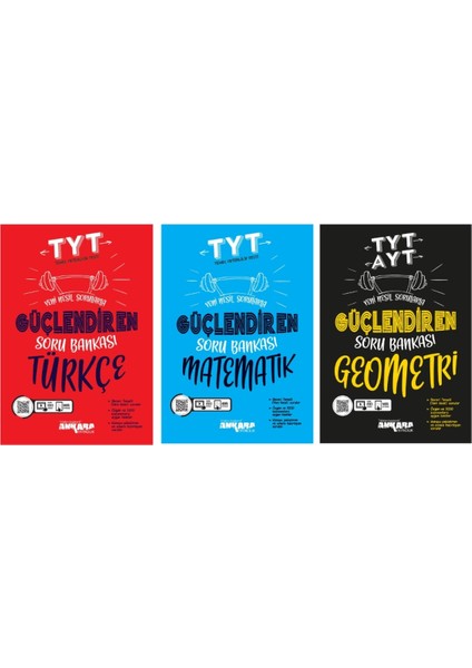 TYT Türkçe - Matematik ve TYT AYT Geometri Güçlendiren Soru Bankası 3 Kitap