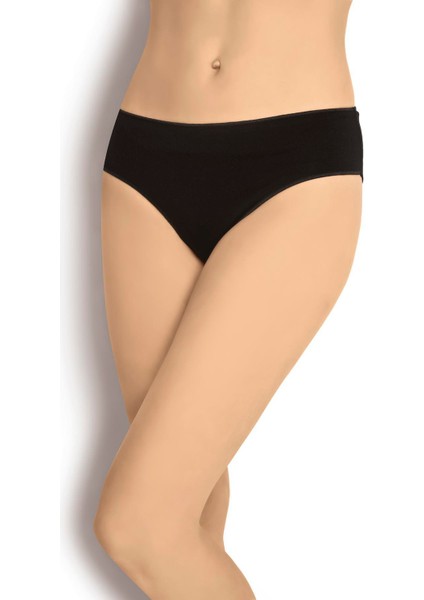 Kadın Ince Lastikli Siyah Külot 681