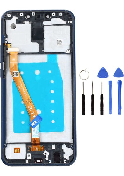 Huawei Mate 20 Lite Çıtalı Uyumlu LCD Ekran Dokunmatik Mavi