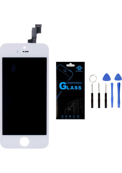 Apple iPhone 5s Uyumlu LCD Ekran Dokunmatik Beyaz