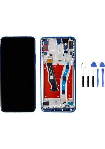 Huawei Y9 2019 Çıtalı Uyumlu LCD Ekran Dokunmatik Mavi