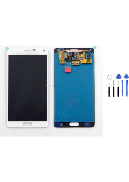 Samsung Note 4 N910 Uyumlu LCD Ekran Dokunmatik Beyaz