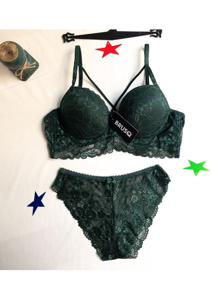 Dantelli Sütyen Takımı- Bralet Dolgulu Ipli