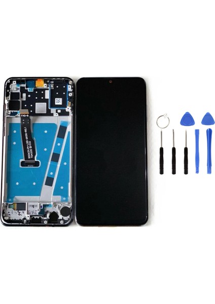 Huawei P30 Lite 24MP Çıtalı Uyumlu LCD Ekran Dokunmatik Mavi