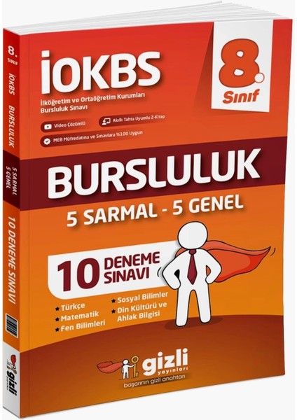 Gizli Yayınları 8.sınıf Iokbs Bursluluk 10 Deneme Sınavı