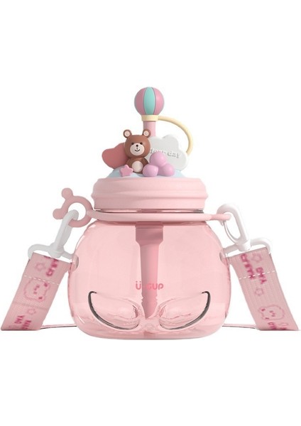 Erkekler ve Kızlar Için Soğuk Demleme Bardağı, Çocuklar ve Öğrenciler Için Karikatür Sevimli Yüksek Değerli Plastik Bardak Askılı Su Bardağı (Yurt Dışından)