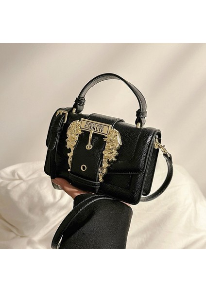 Yeni Avrupa ve Amerikan Retro Kadın Küçük Kare Çantası, Şık ve Sade, Tek Omuzda ve Çapraz Askıda Taşınabilir (Yurt Dışından)