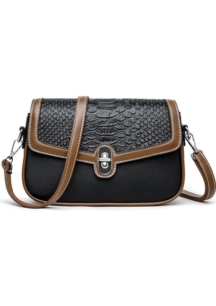 2024 Yeni Popüler Kadın Çantaları High-End Taş Desenli Basit Çok Yönlü Rahat Crossbody Çanta (Yurt Dışından)