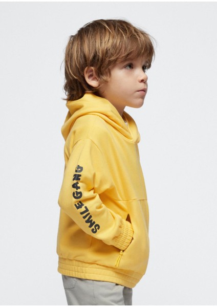 Kanguru Cepli Kapüşonlu Erkek Çocuk Sweatshirt