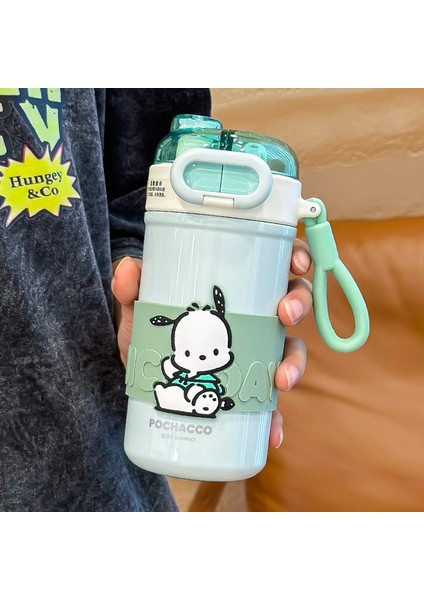 Karikatür Çift Içme Kızın Yüksek Görünümlü Termos Su Bardağı 2023316 Paslanmaz Çelik Taşınabilir Bardak (Yurt Dışından)