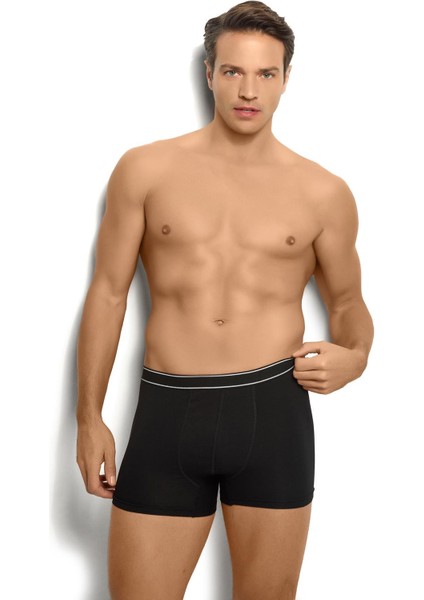 Erkek Siyah Likralı Boxer 277