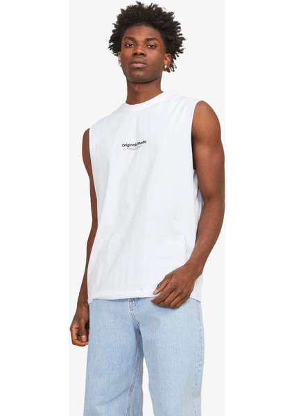 Jack & Jones Jorvesterbro Erkek Beyaz Atlet 12250430-BRIGHTWHITE