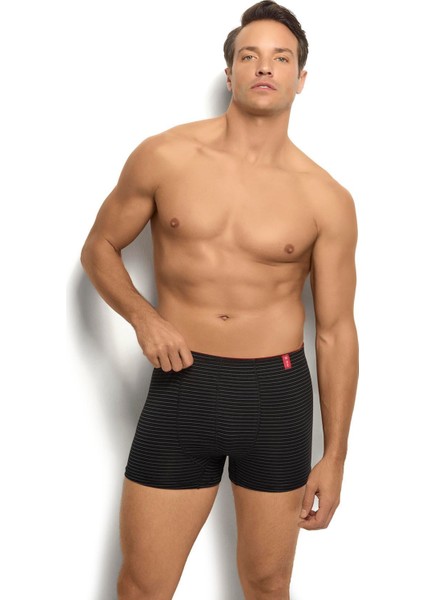 Erkek Siyah Havlu Kemer Boxer 280
