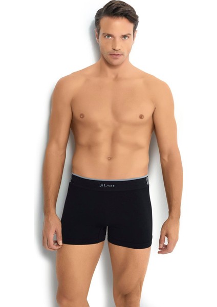 Erkek Mikrofiber Dikişsiz Boxer Siyah 276