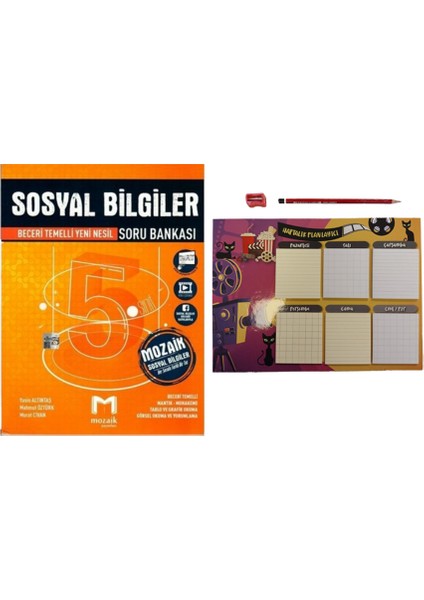 5. Sınıf Sosyal Soru Bankası Haftalık Planlayıcı Set