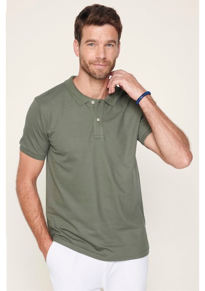 Slim Fit Düz Polo Yaka Erkek T-Shirt - Tudors