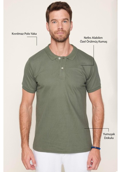 Slim Fit Düz Polo Yaka Erkek T-Shirt - Tudors fiyatları