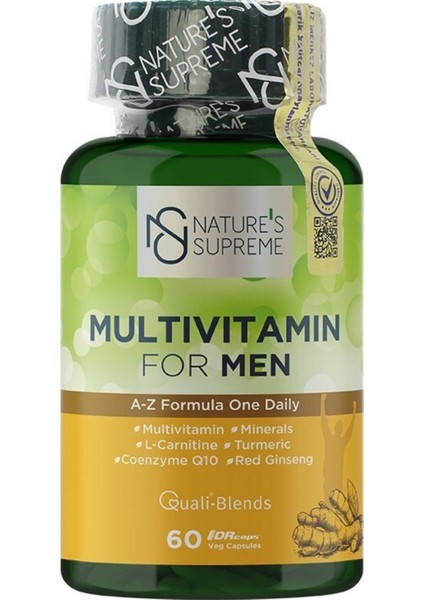 Natures Supreme Multivitamin For Men 60 Kapsül