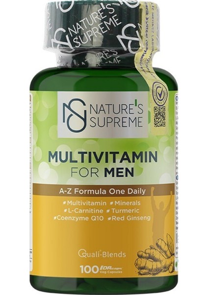 Natures Supreme Multivitamin For Men 100 Kapsül